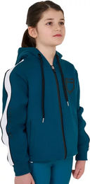 Produktbild von Equestro Fleecejacke für Mädchen mit Kapuze und Reißverschluss aus Baumwolle Blau Größe 8 Jahre