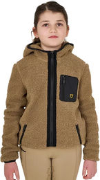 Produktbild von Equestro Fleecejacke für Mädchen mit Kapuze und Reißverschluss Braun Größe 8 Jahre