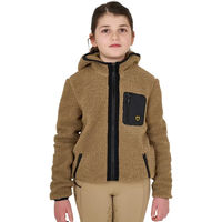 Produktbild von Equestro Fleecejacke für Mädchen mit Kapuze und Reißverschluss Braun Größe 8 Jahre