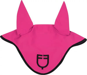 Produktbild von Equestro Fliegenhaube aus technischem Stoff in Rosa für Vollblut und VB