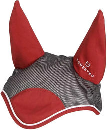 Produktbild von Equestro Fliegenhaube für Pferde aus Baumwolle mit weißem Zierband