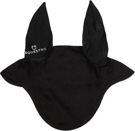 Produktbild von Equestro Fliegenhaube für Pferde aus Baumwolle Schwarz