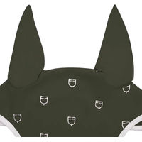 Produktbild von Equestro Fliegenhaube für Pferde White Line Technik Edition Grün
