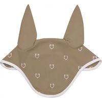 Produktbild von Equestro Fliegenhaube für Pferde White Line Technik Edition in Braun und Beige Full