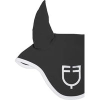 Produktbild von Equestro Fliegenhaube für Pferde White Line Technik Edition Schwarz