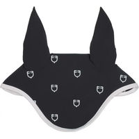 Produktbild von Equestro Fliegenhaube für Pferde White Line Technik Edition Schwarz