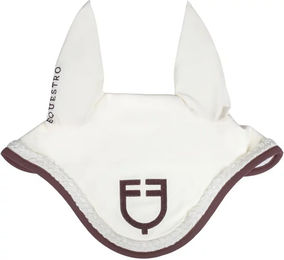 Produktbild von Equestro Fliegenhaube für Ponys aus Stoff in Weiß