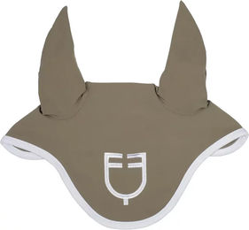 Produktbild von Equestro Fliegenhaube kurz für Pferde in Braun und Beige