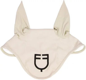 Produktbild von Equestro Fliegenhaube kurz für Vollblut aus Stoff in Weiß oder Beige