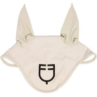 Produktbild von Equestro Fliegenhaube kurz für Vollblut aus Stoff in Weiß oder Beige