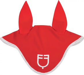 Produktbild von Equestro Fliegenhaube mit Pony aus technischem Stoff in Rot