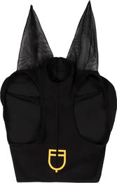 Produktbild von Equestro Fliegenmaske aus Lycra ohne Netz in Schwarz Größe S