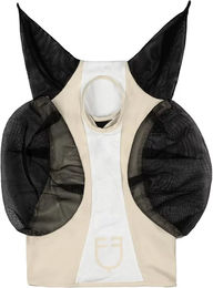 Produktbild von Equestro Fliegenmaske aus Netz für Pferde in Beige Größe L