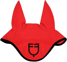 Produktbild von Equestro Fliegenmaske aus Netzstoff in Rot für Pferde