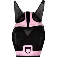 Produktbild von Equestro Fliegenmaske für Pferde aus Bambus in Schwarz oder Rosa Größe XL