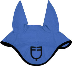 Produktbild von Equestro Fliegenmaske für Pferde aus Netzstoff in Blau Größe Full