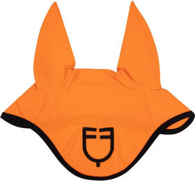 Produktbild von Equestro Fliegenmaske für Pferde aus Netzstoff in Orange