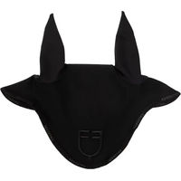 Produktbild von Equestro Fliegenohren für Warmblut in Schwarz aus Stoff mit Logo
