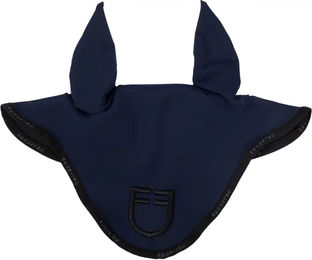 Equestro Full Fliegenhaube aus technischem Stoff in Navy/Black mit Logo – Bild 1 von 5