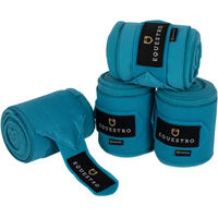 Produktbild von Equestro Gamaschen aus Fleece für Pferde 4er Set Blau Türkis