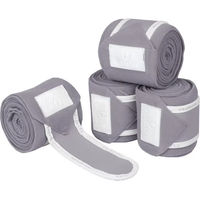 Produktbild von Equestro Gamaschen aus Fleece für Pferde Grau 4er Pack