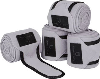 Produktbild von Equestro Gamaschen aus Fleece für Pferde Grau 4er Pack