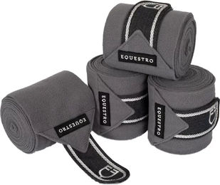 Equestro Gamaschen aus Fleece für Pferde in Grau (4er Set) – Bild 1 von 1