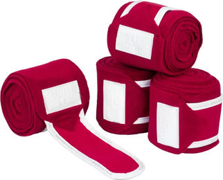 Produktbild von Equestro Gamaschen aus Fleece für Pferde in Rot 4er Pack