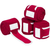 Produktbild von Equestro Gamaschen aus Fleece für Pferde in Rot 4er Pack