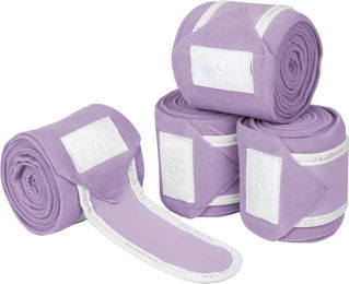 Produktbild von Equestro Gamaschen aus Fleece für Pferde Lila 4er Pack
