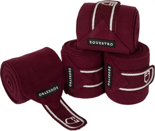 Produktbild von Equestro Gamaschen aus Fleece für Pferde Rot 4er Pack