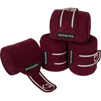 Produktbild von Equestro Gamaschen aus Fleece für Pferde Rot 4er Pack