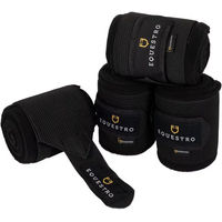 Produktbild von Equestro Gamaschen aus Fleece für Pferde Schwarz 4er Pack