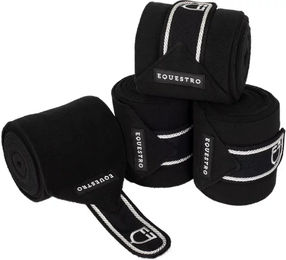 Produktbild von Equestro Gamaschen aus Fleece für Pferde Schwarz 4er Pack