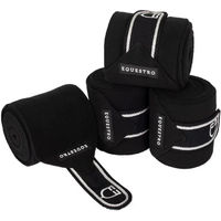 Produktbild von Equestro Gamaschen aus Fleece für Pferde Schwarz 4er Pack