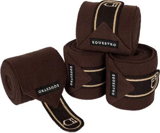 Produktbild von Equestro Gamaschen aus Fleece für Ponys in Braun 4er Pack