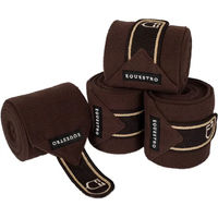 Produktbild von Equestro Gamaschen aus Fleece für Ponys in Braun 4er Pack
