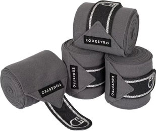 Produktbild von Equestro Gamaschen aus Fleece für Ponys in Grau 4er Pack