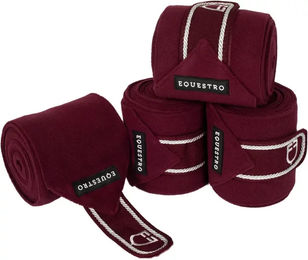 Produktbild von Equestro Gamaschen aus Fleece für Ponys in Rot 4er Pack