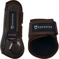 Produktbild von Equestro Gamaschen für junge Pferde mit Fesselkopfschutz aus Neopren in Braun