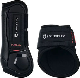 Produktbild von Equestro Gamaschen für junge Pferde mit Fesselkopfschutz aus Neopren in Schwarz