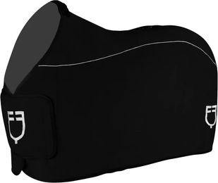 Equestro GP Abschwitzdecke aus Fleece für Pferde Schwarz 165 cm – Bild 1 von 11