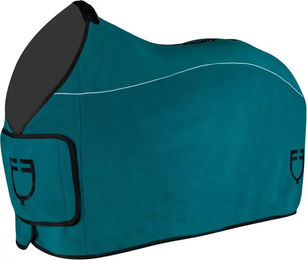 Equestro GP Fleece-Abschwitzdecke für Pferde mit Frontverschluss in Benzin 165 cm – Bild 1 von 1