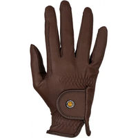 Produktbild von Equestro GP Reithandschuhe aus Kunstleder Braun Unisex Taille 6