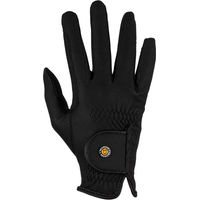 Produktbild von Equestro GP Reithandschuhe aus Kunstleder Unisex Schwarz Gelb Taille 10