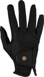 Produktbild von Equestro GP Reithandschuhe aus Kunstleder Unisex Schwarz Gelb Taille 6