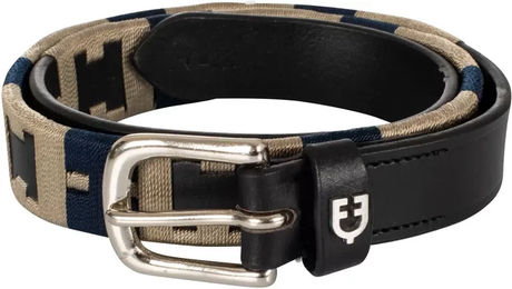 Produktbild von Equestro Gürteltasche aus Leder für Damen mit kontrastierender Stickerei in Schwarz und Bunt 105 cm