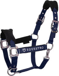 Produktbild von Equestro Halfter und Führleine für Pferde aus Nylon in Blau