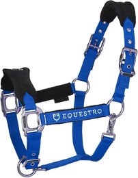 Produktbild von Equestro Halfter und Führleine für Pferde aus Nylon in Blau