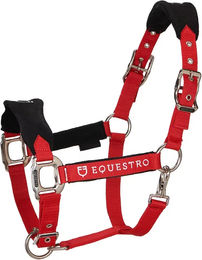 Produktbild von Equestro Halfter und Führleine für Pferde aus Nylon in Rot